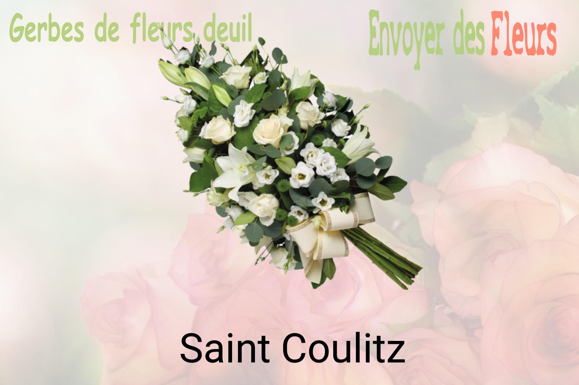 Gerbe de fleurs de deuil livrée à Saint-Coulitz
